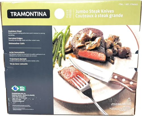 Vista 3 de Tramontina Juego de cuchillos para carne, 6 piezas, Jumbo