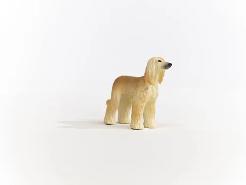 Vista 6 de Schleich Farm World, animales de juguete para perros lindos y realistas para niños y niñas, figura de perro sabueso afgano, a partir de 3 años