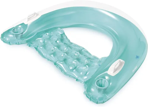 Vista 7 de Intex 58859EP Sit 'N Float Flotador inflable para piscina: Reposera con portavasos incorporados – Asas resistentes – Capacidad de peso de 220 lb