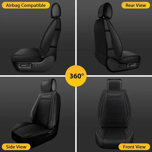 Vista 4 de Octomo Juego completo de fundas de asiento compatibles con Chevy Silverado GMC Sierra Custom Fit 2007 a 2023 1500 2500HD 3500HD Crew Double Extended