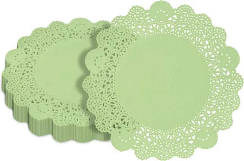 Vista 68 de Restaurantware Pastry Tek Blondas de Encaje de 4 x 4 Pulgadas 100 Vajilla Decorativa - Blondas de Mesa Desechables Redondas de Papel Negro