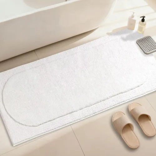 Vista 20 de DEXDE - Alfombra antideslizante para baño, ducha, 24 x 16 pulgadas, color beige