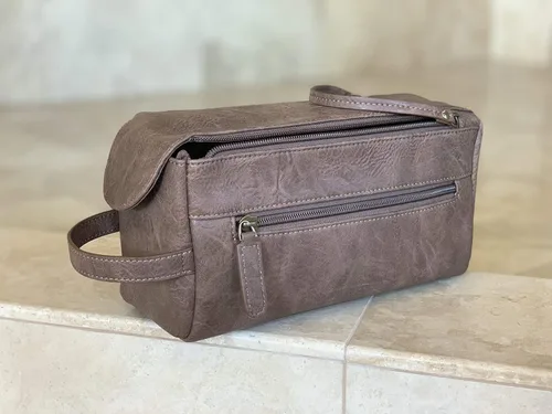 Vista 7 de Calissimo Bolsa de viaje - Kit de doble cremallera Dopp - Kit de afeitado. Neceser de gran capacidad