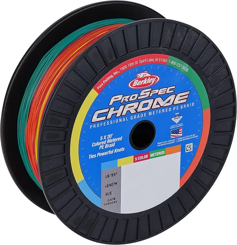 Vista 4 de Berkley ProSpec - Línea de pesca trenzada de agua salada cromada de 5 x 20 pies