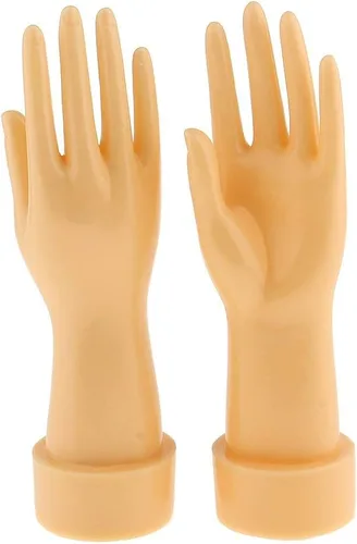 Vista 3 de Taotenish Par de Maniquí de Exhibición de la Mano de la Joyería Femenina Pulsera Guantes Anillo Collar Organizador de Exhibición - Piel
