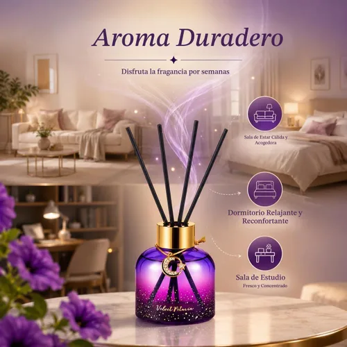 Vista 4 de Juego de difusor de junco, caja de regalo de 2.7 fl oz, incluye varillas difusoras de junco, aceite aromático de larga duración y botella de vidrio