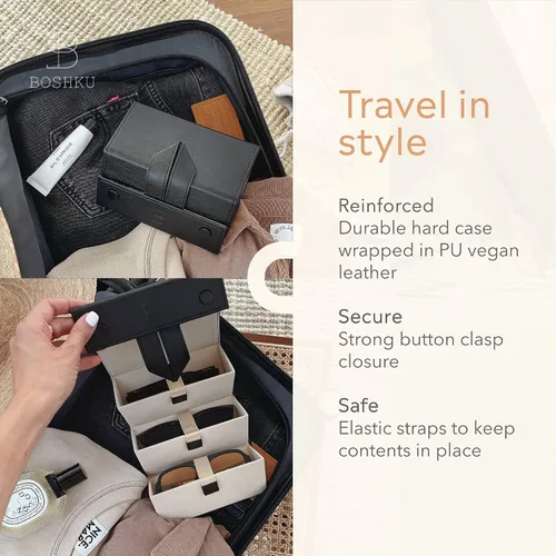 Vista 7 de Sunglasses Organizer Case Men Women EyeGlass Holder Storage Travel Case