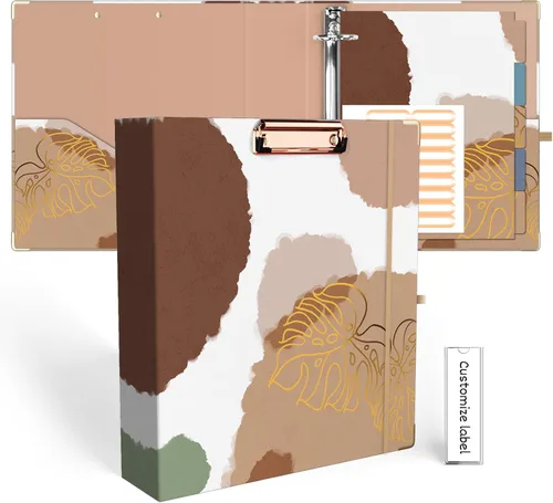 Vista 17 de EYROZILL Mini carpeta de 3 anillas, 5.5" x 8.5", de 1 pulgada con bolsillos, carpeta con portapapeles para estilo de cabello del cliente, estuche