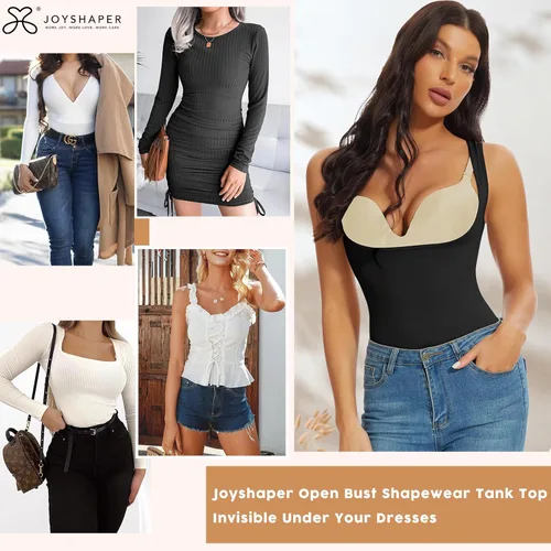 Vista 5 de JOYSHAPER Camiseta sin mangas de compresión para mujer, con control de abdomen, para adelgazar