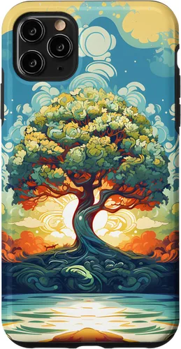 Vista 13 de iPhone 16 Sunrise Spiritual Sun Water Tree of Life Case
