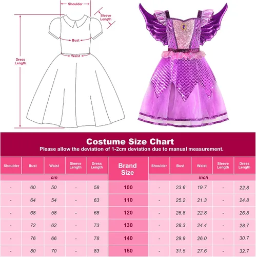 Vista 4 de ReliBeauty Disfraz de dragón para niños y niñas, disfraz de Halloween