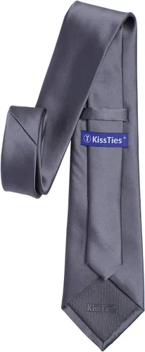 Vista 67 de KissTies Juego de corbatas de satén para hombre + pañuelo de bolsillo