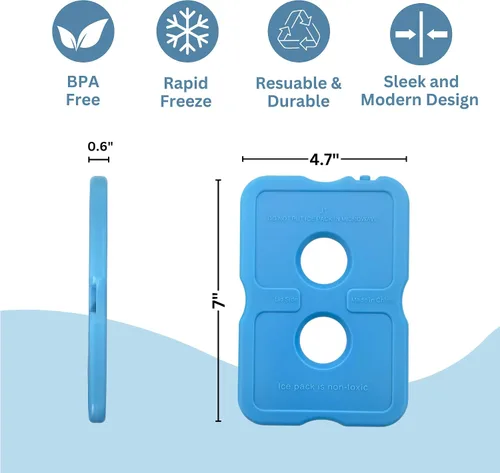 Vista 3 de GURIN Reusable Ice Packs for Lunch Box/Coolers, Bag, or Backpack Coolers - Cold Up to 8-12 Hours Long Lasting for Camping Picnic, Outdoor
