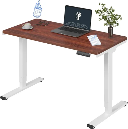 Vista 17 de FLEXISPOT E6 - Escritorio de pie eléctrico de 3 etapas con motor dual, 48 x 24, para usar sentado o de pie, soporta 220 lbs, altura ajustable