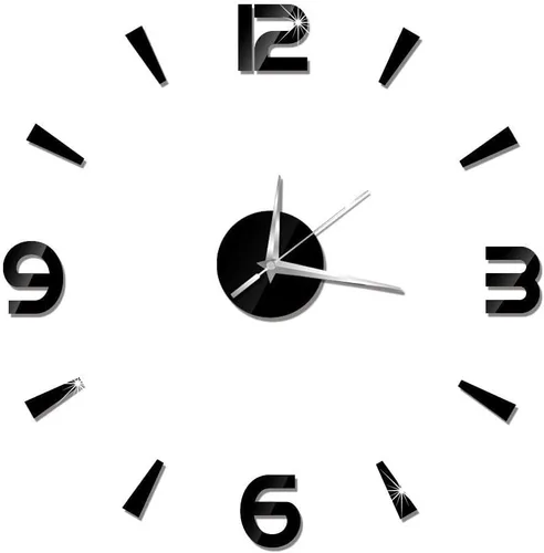 Vista 11 de HERCHR Reloj 3D, reloj de pared de bricolaje, reloj de pared grande y moderno, sin marco, calcomanías de pared, decoración de reloj, kit de reloj