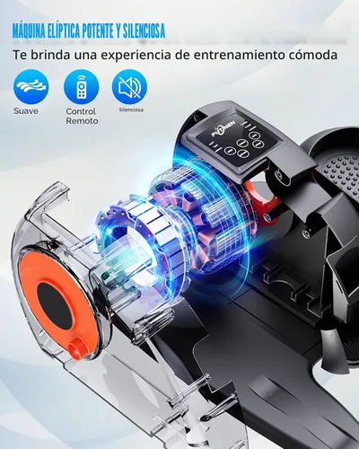 Vista 2 de Under Desk Elliptical Machine, Electric Elliptical Leg Exerciser for Seniors with 12 Adjustable, Portable Quiet Elliptical Exercise Machine, Seated