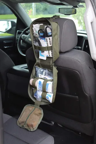 Vista 5 de Luminary Advanced IFAK Stocked MOLLE Rip-Away Trauma Hemorrhage Control First Aid Kit with Headrest Mount Quick Release Panel Emergency Pack