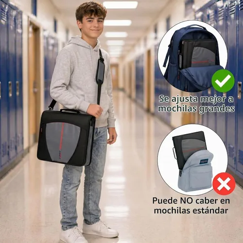 Vista 8 de Case-it Mighty Zip Tab - Carpeta escolar con cremallera Anillos tóricos de 3 pulgadas, capacidad de 600 hojas, carpeta de archivos expandible de 5