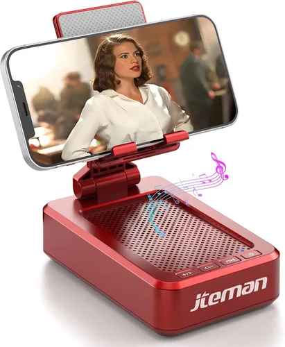 Vista 9 de JTEMAN Soporte para teléfono celular con altavoz Bluetooth, regalos