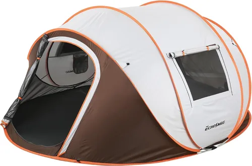 Vista 8 de EchoSmile Tienda de campaña desplegable para 2/4/6 personas, fácil instalación, cúpula resistente al agua, portátil con bolsa de transporte Blanco