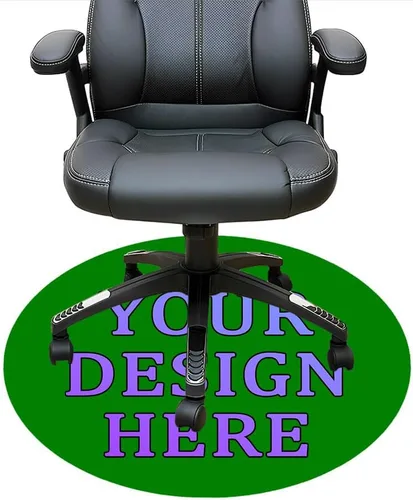 Vista 52 de Tapete redondo personalizado para silla de escritorio de oficina, diseño de tu propio logotipo de foto, texto, alfombrillas circulares