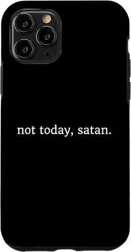 Vista 10 de Funda para iPhone 15 No hoy satanás divertida cita cristiana religión caso