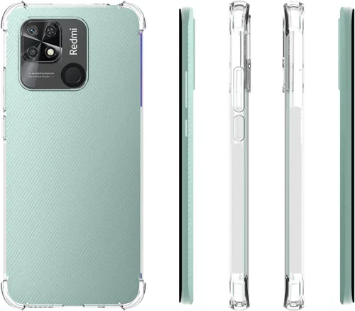 Vista 2 de USTIYA Caso para Xiaomi Redmi 10C Clear TPU Cuatro Esquinas Cubierta Protectora Transparente Suave Funda
