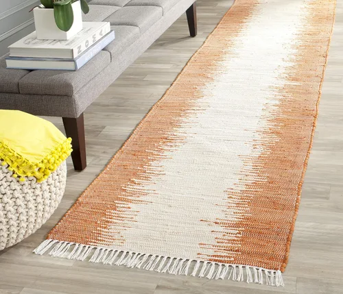 Vista 31 de Alfombra de algodón tejido a mano, color azul. Colección Montauk MTK751A, de Safavieh, Algodón, Azul