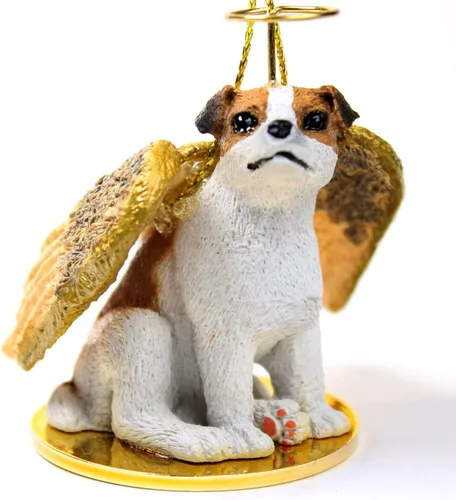 Vista 128 de Conversation Concepts Adorno navideño: Chihuahua, pelo largo 19-Dorado