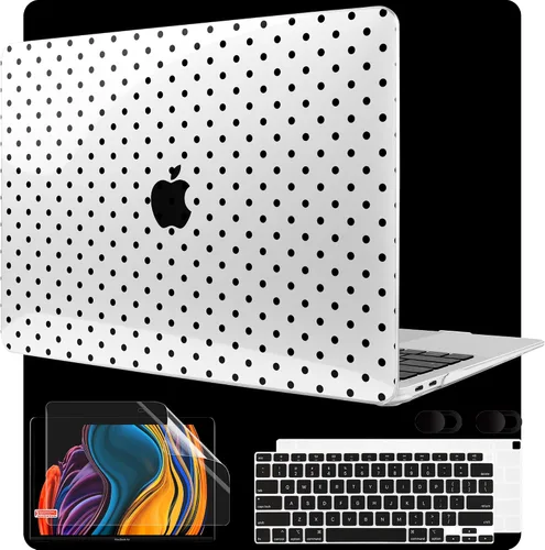 Vista 27 de MEEgoodo Funda para MacBook Air de 13 pulgadas 2021 2020 2019 2018 lanzada A2337 M1 A2179 A1932 con Touch ID, carcasa rígida de plástico y cubierta