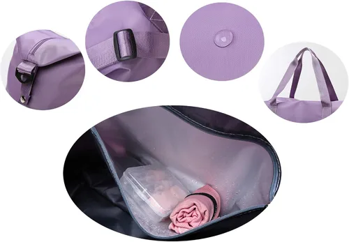 Vista 5 de Bolsa de viaje expandible, bolsa de viaje para el fin de semana, bolsa de gimnasio para mujer