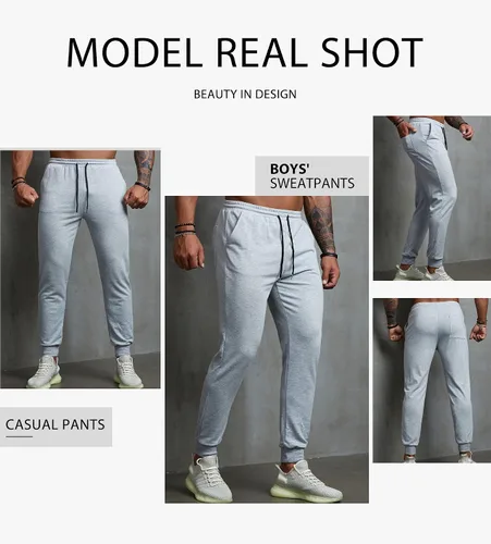 Vista 4 de Renaowin Pantalones deportivos para hombre, ligeros, ajustados, con cordón en la cintura, con bolsillos, para entrenamiento, correr, gimnasio, a