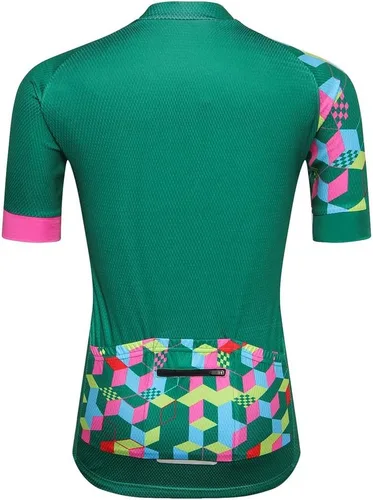 Vista 2 de Uriah Maillot de ciclismo para mujer de manga corta reflectante con bolsa trasera con cremallera