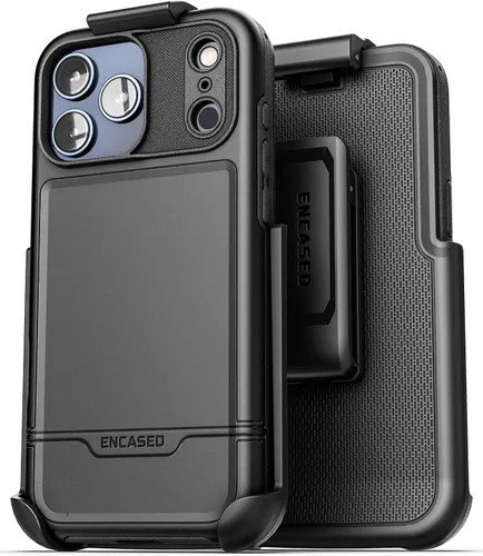 Vista 15 de ENCASED Funda para cinturón con clip para iPhone 11 (2019 Rebel Armor) Funda protectora resistente de cuerpo completo con soporte (Negro)