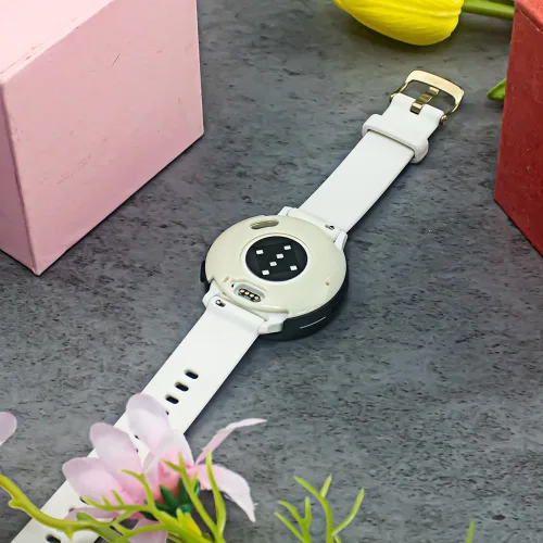 Vista 3 de Funda protectora de metal para reloj inteligente Garmin Venu 3S (1.614 in), color sólido simple, carcasa rígida a prueba de golpes (gris)