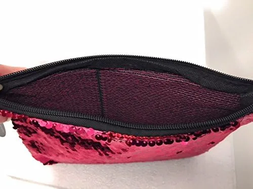 Vista 2 de Estuche de lentejuelas Mermaid fucsia y dorado - Grande, Oro