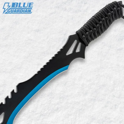 Vista 9 de BUDK Blue Guardian - Juego de machetes gemelos con funda Cuchillas de acero inoxidable de 11 pulgadas