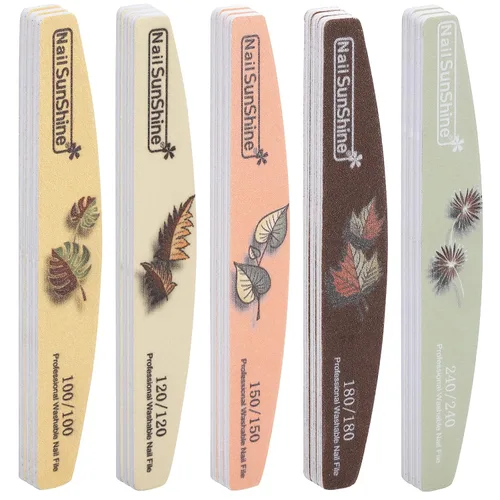 Vista 12 de BTYMS 10 piezas de limas de uñas de grano 100/180 - Tablas de esmeril de doble cara para uñas acrílicas, de gel y naturales
