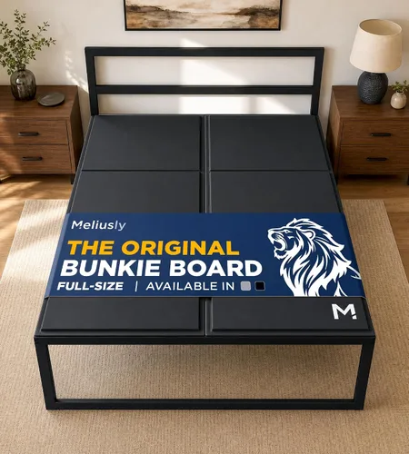 Vista 20 de Original Bunkie Board Twin - Paquete de 2 (38 x 75), soporte para debajo de Tabla de soporte de cama antideslizante y transpirable para marco