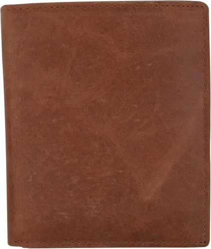 Vista 3 de Cartera Bifold Hipster para Tarjetas de Crédito con Bloqueo RFID de Piel de Cordero Premium, Antiguo, medio, Bifold
