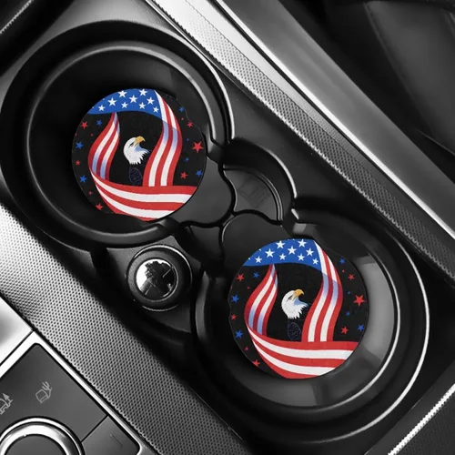 Vista 35 de AFPANQZ 250 Years Print Car Coasters for Cup Holders Absorbent Car Accessories 2.8" Car Cup Holder for Women 2 Pack