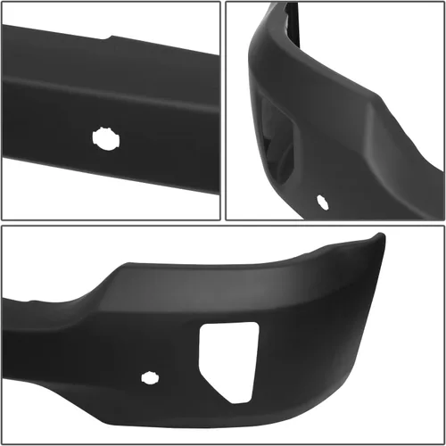 Vista 3 de DNA MOTORING Paragolpe delantero compatible con Silverado 1500 2016-2018/2019 Silverado 1500 LD, con orificio para sensor, con luces antiniebla