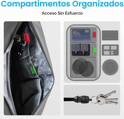 Vista 3 de FINTIE Bolsa bandolera para cámara con trípode para cámaras DSLR SLR sin