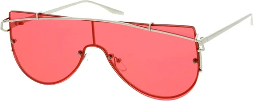 Vista 2 de zeroUV Futuristic - Lentes de sol de metal sin montura de 2.441in