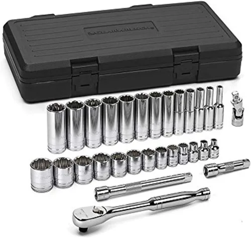 Vista 6 de Juego de 18 piezas de cabezas de llave métricas de 1/2 pulgadas, de la marca GearWrench