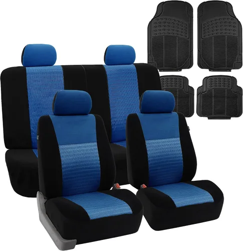 Vista 12 de FH Group Juego combinado: Trendy Elegance 3D Air Mesh Juego completo de fundas de asiento de coche, bolsa de aire y listo para dividir