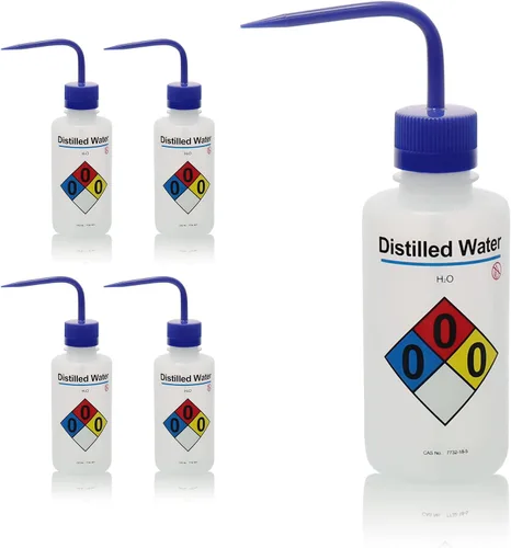 Vista 8 de Utile 4 botellas de lavado de acetona de 17 oz (16.9 fl oz), boca estrecha, botella de seguridad con ventilación automática, material de LDPE