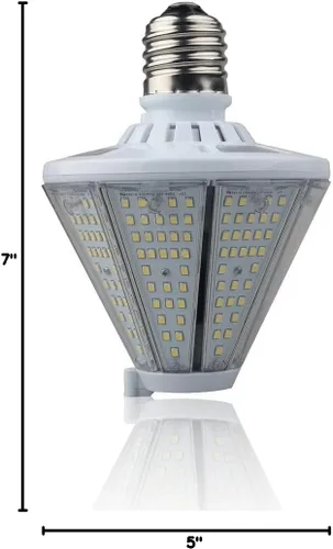 Vista 10 de dephen Bombilla LED de mazorca de maíz de 50 W, cono triangular de 6500 lúmenes, luz superior de poste base E26, reemplazo de halogenuros metálicos