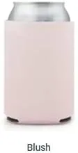 Vista 2 de Fundas enfriadoras de latas de espuma de poliéster en blanco (12, color rubor)
