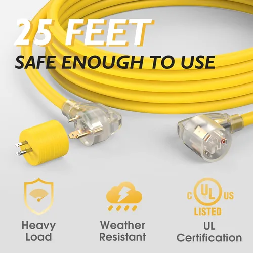 Vista 9 de TOOLIOM Cable de alimentación RV de 30 amperios de 25 pies, cable de extensión NEMA TT-30P a TT-30R RV, cable de extensión de alimentación STW 10/3